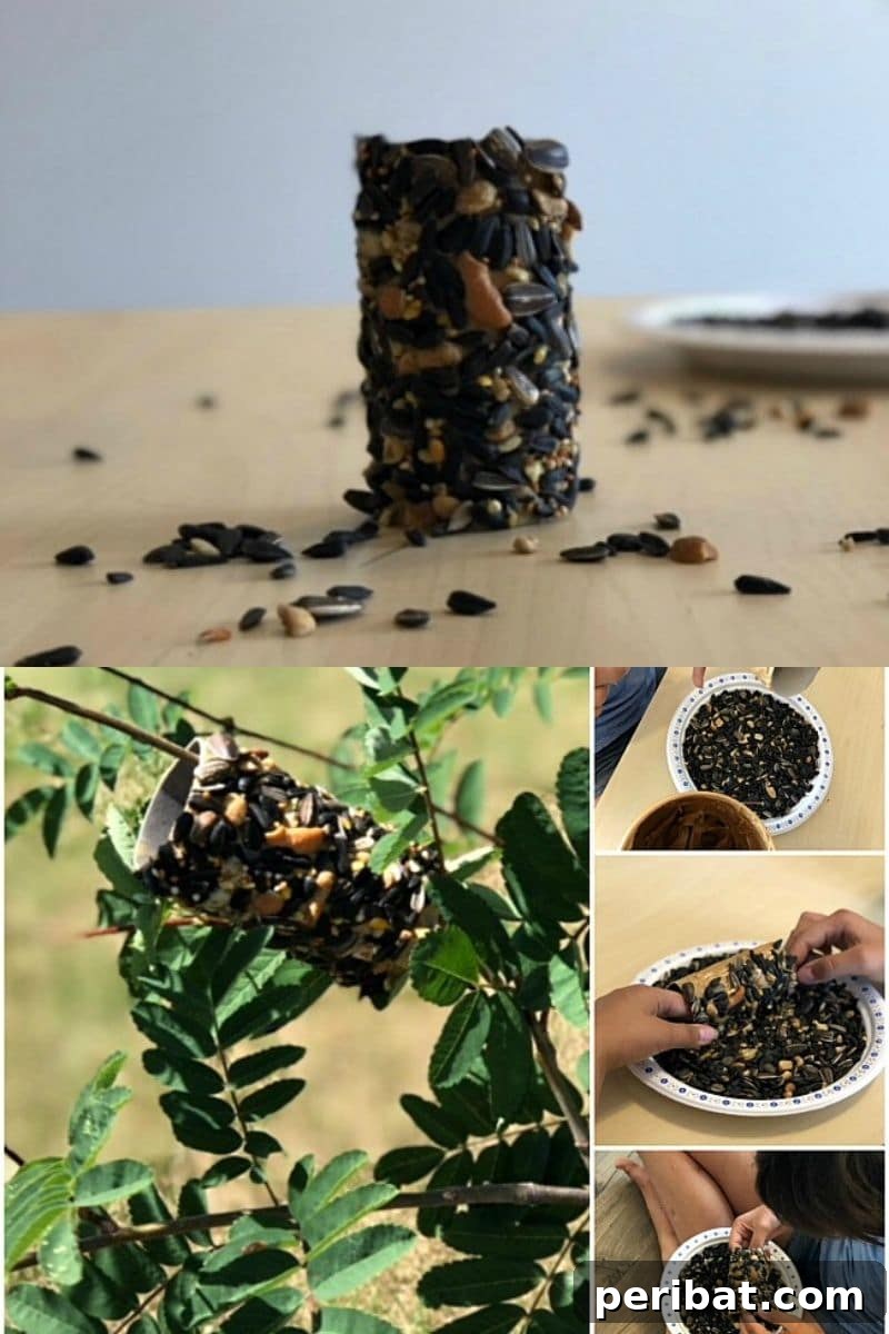 Creative Cardboard Roll Projects Kids Will Adore 28 Easy and eco-friendly paper roll bird feeder, perfect for teaching kids about local birds.