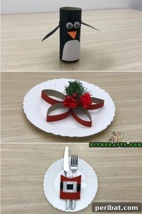 Creative Cardboard Roll Projects Kids Will Adore 7 Festive holiday decorations made from repurposed paper rolls, including a charming penguin craft.