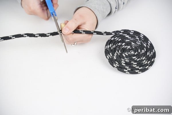 Cutting end of rope