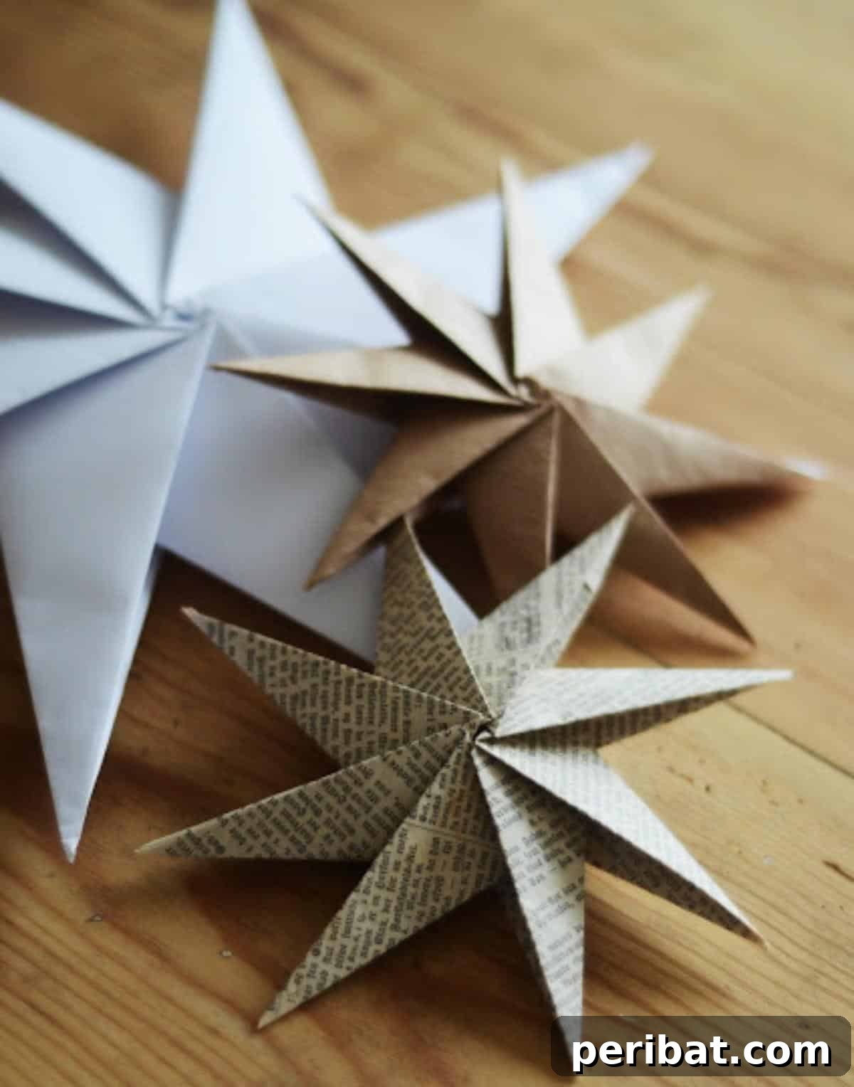 3D Stars paper ornaments