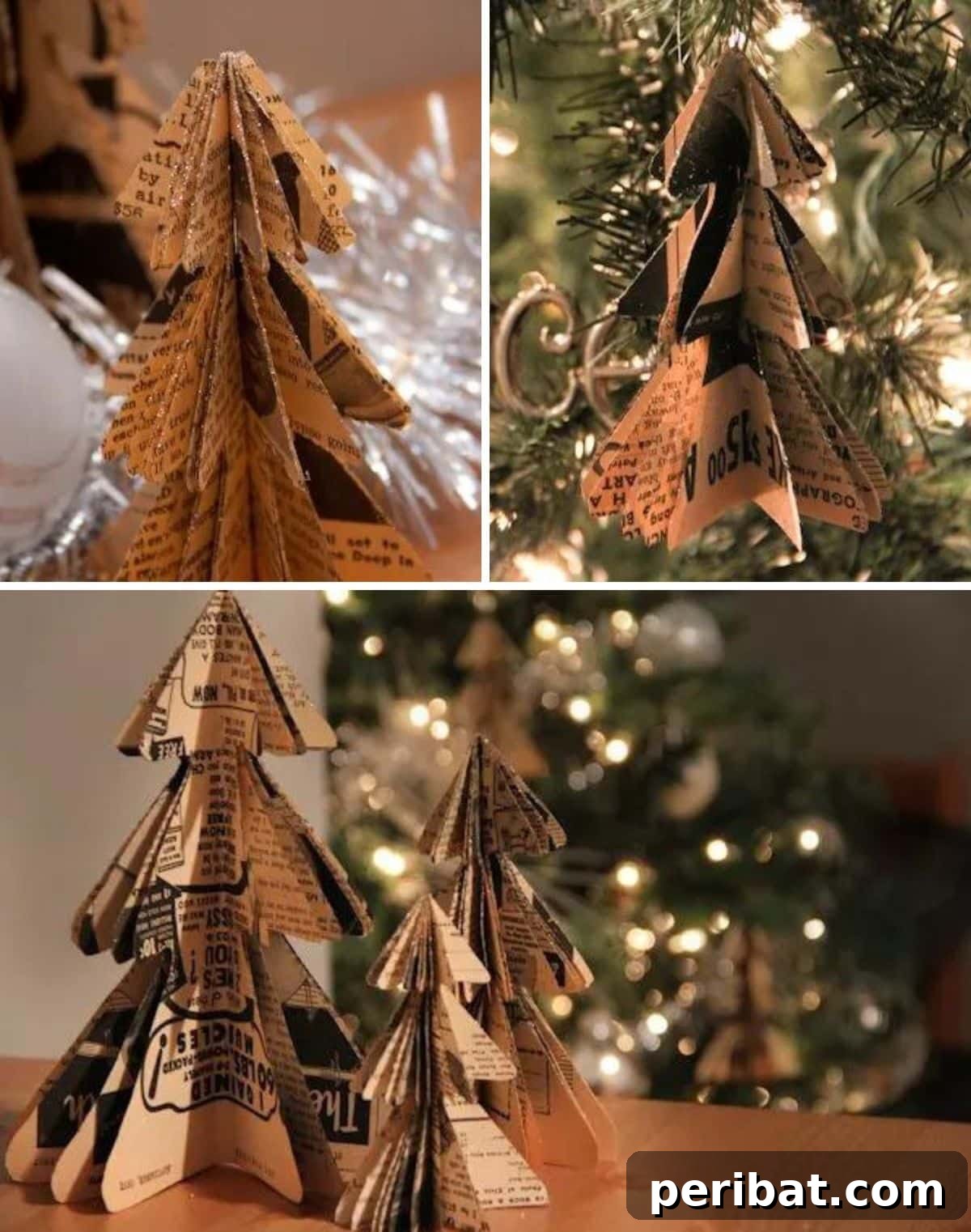 Christmas Trees paper ornaments