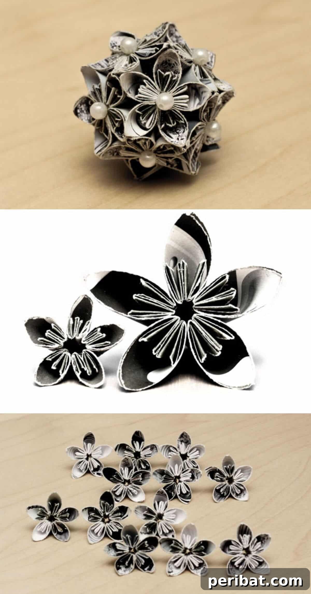 Origami Flower Ball ornaments
