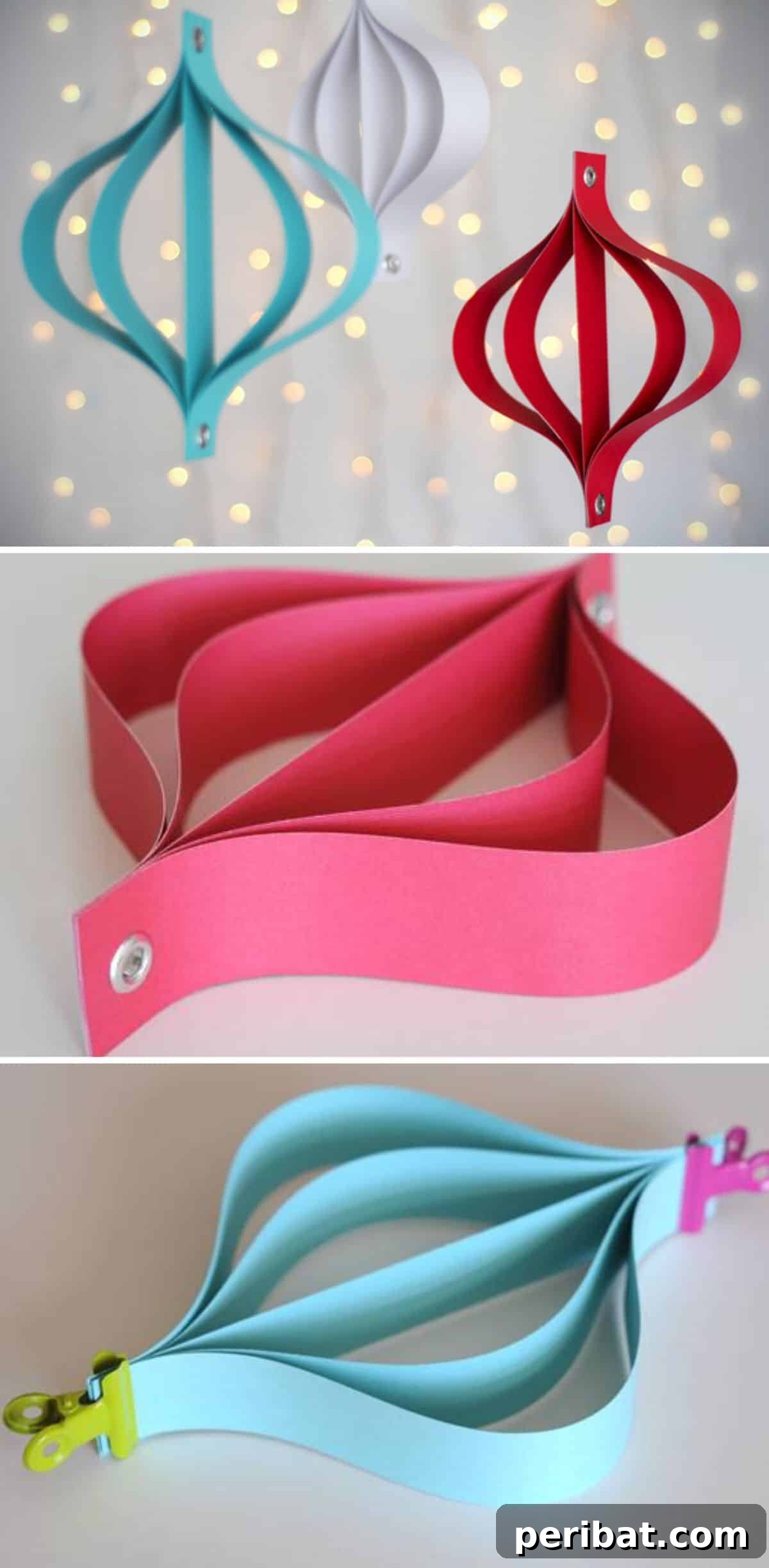 Modern Bulb paper ornaments