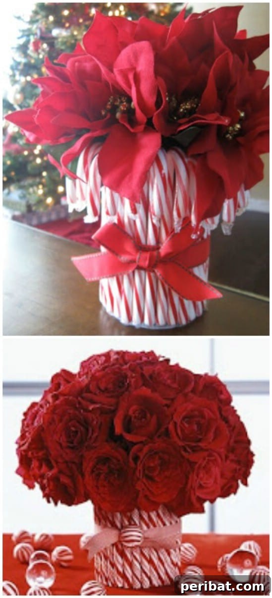 Candy Cane Vase