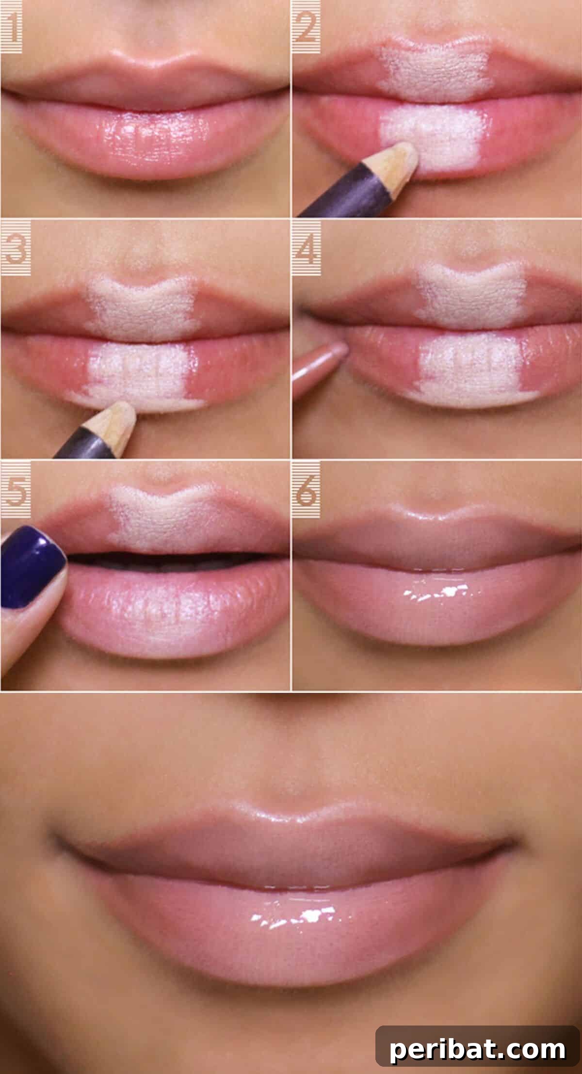 Glamorous Holiday Makeup Looks 12 Neutral Ombre Lips makeup for a subtle yet full lip effect