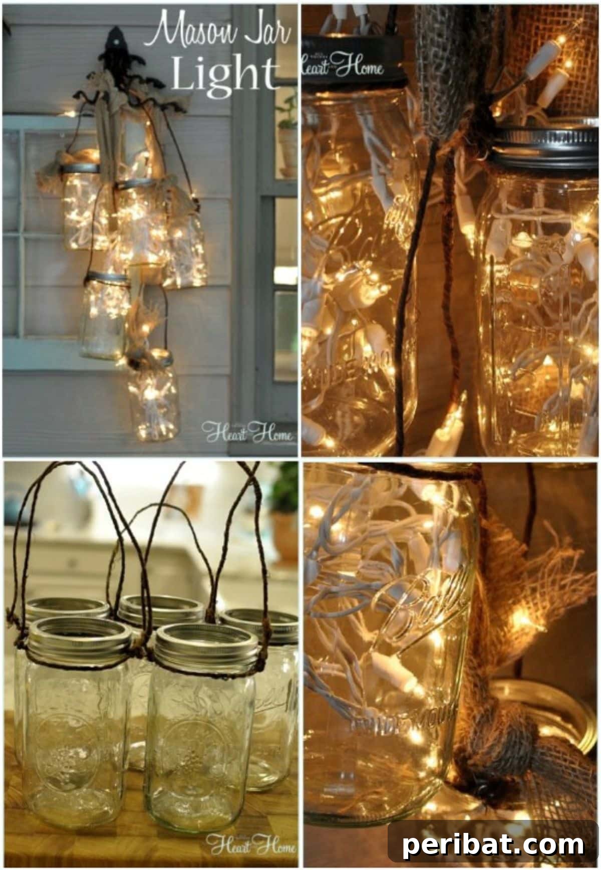 Cluster Light mason jars.