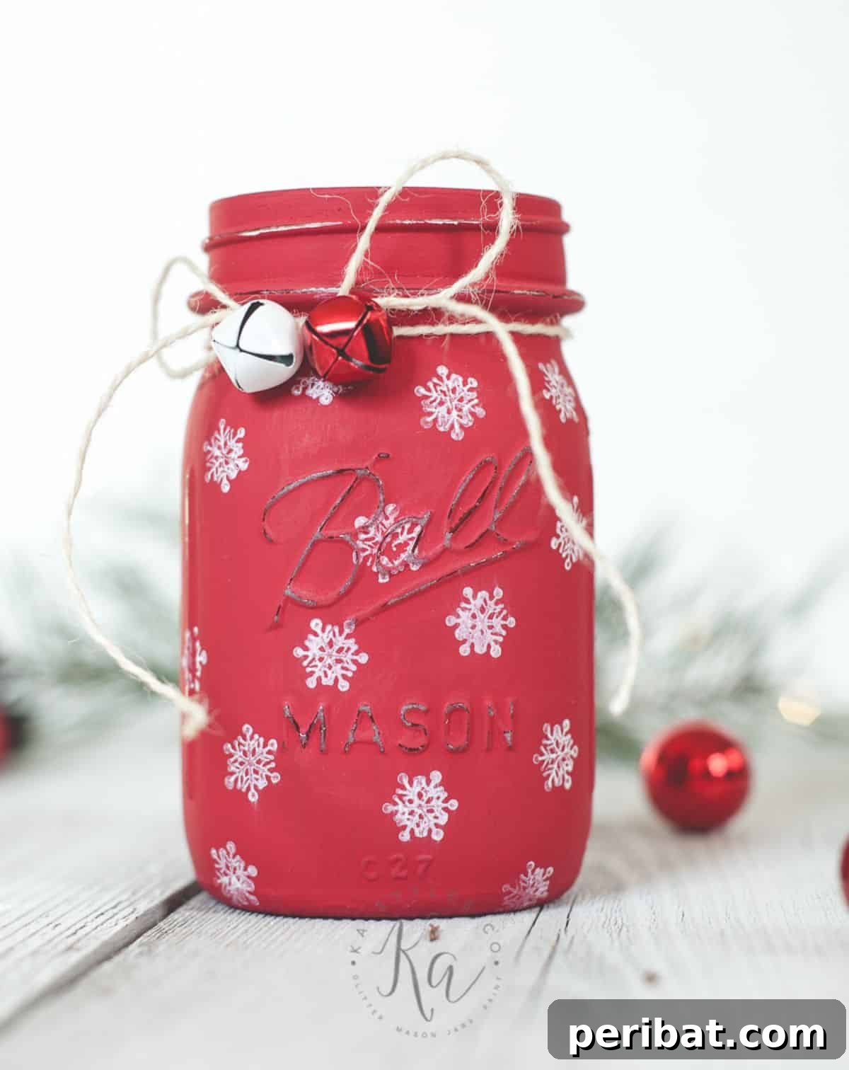 Stamped Snowflake Mason Jar Luminary