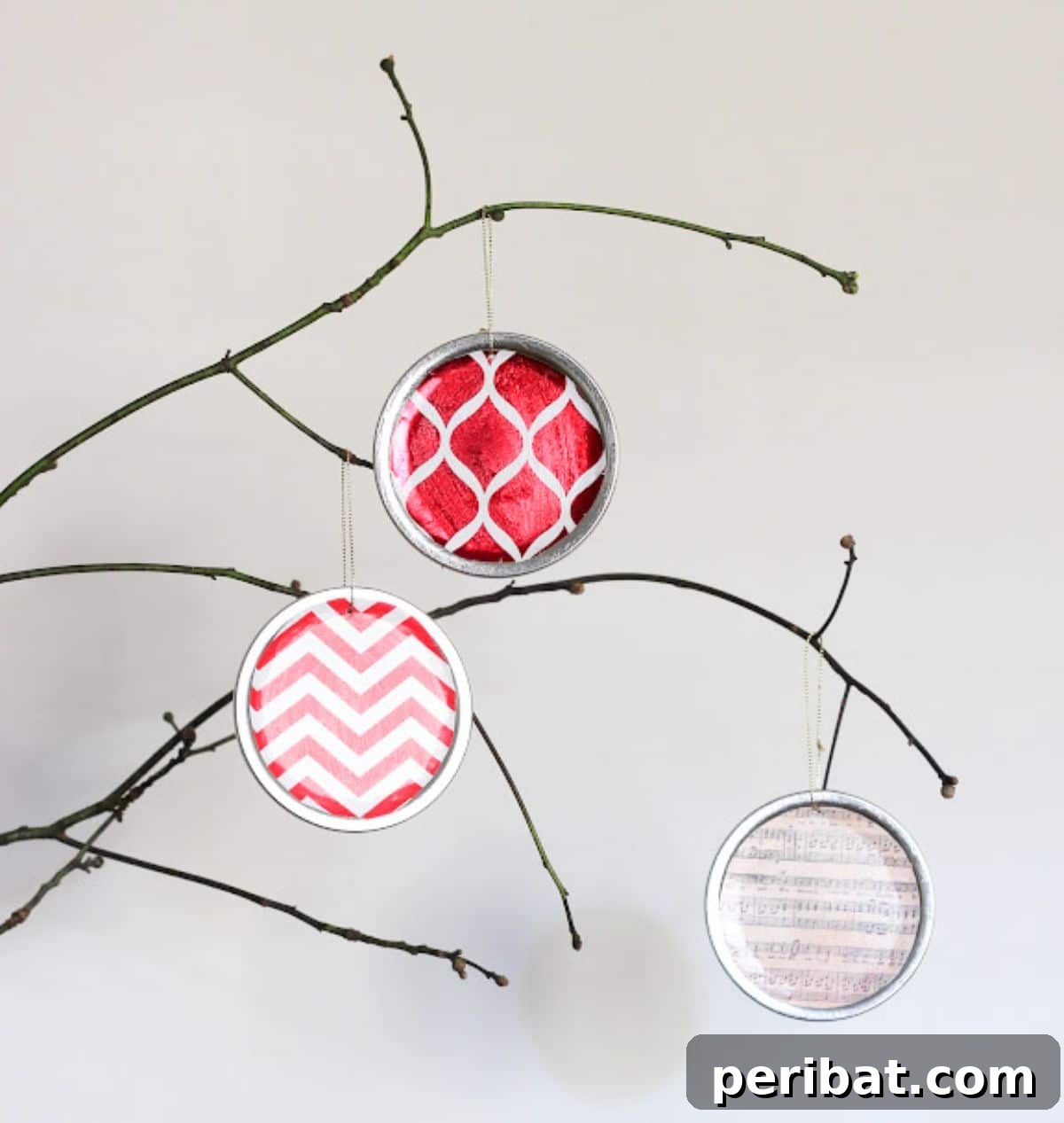 Diy Mason Jar Lid Ornaments