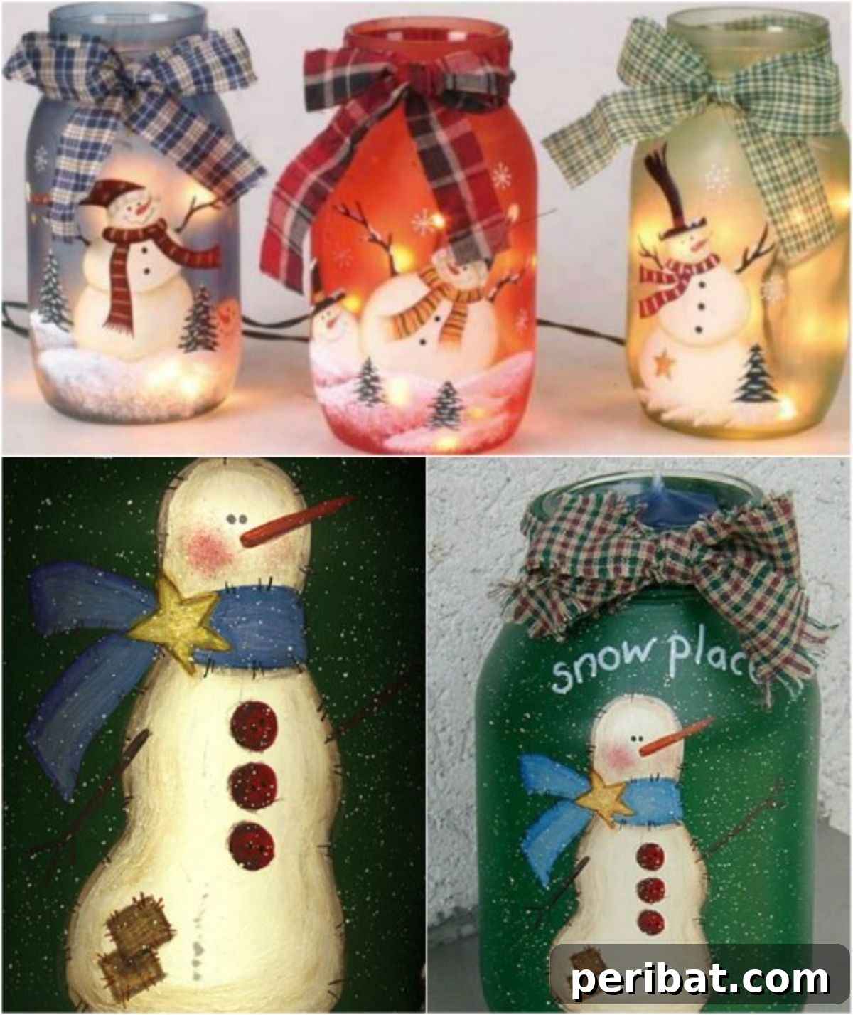 Painted Jolly Snowmen