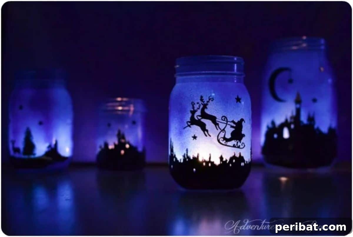DIY Magical Christmas Lanterns from Mason Jars