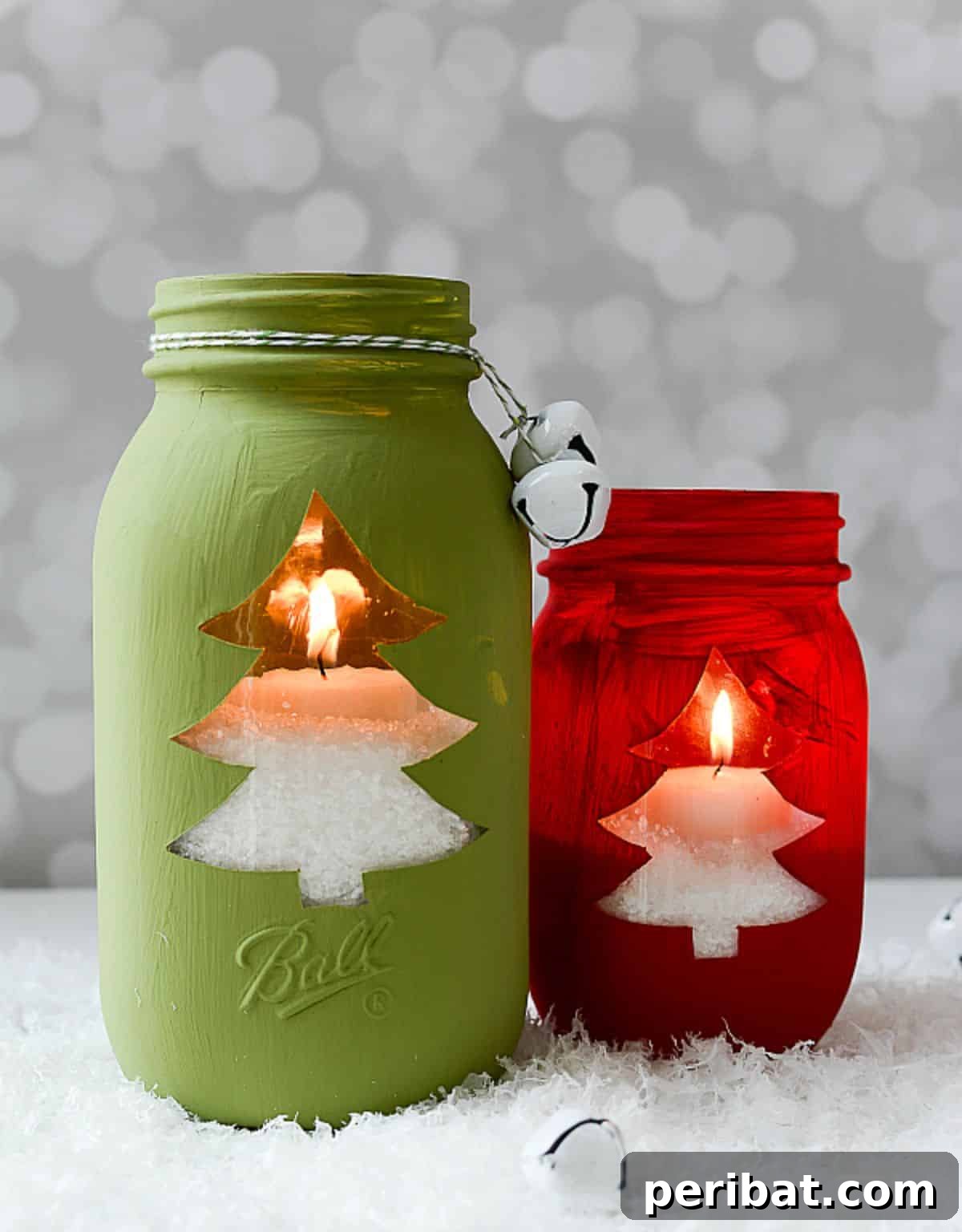 Christmas Tree Mason Jar Votive