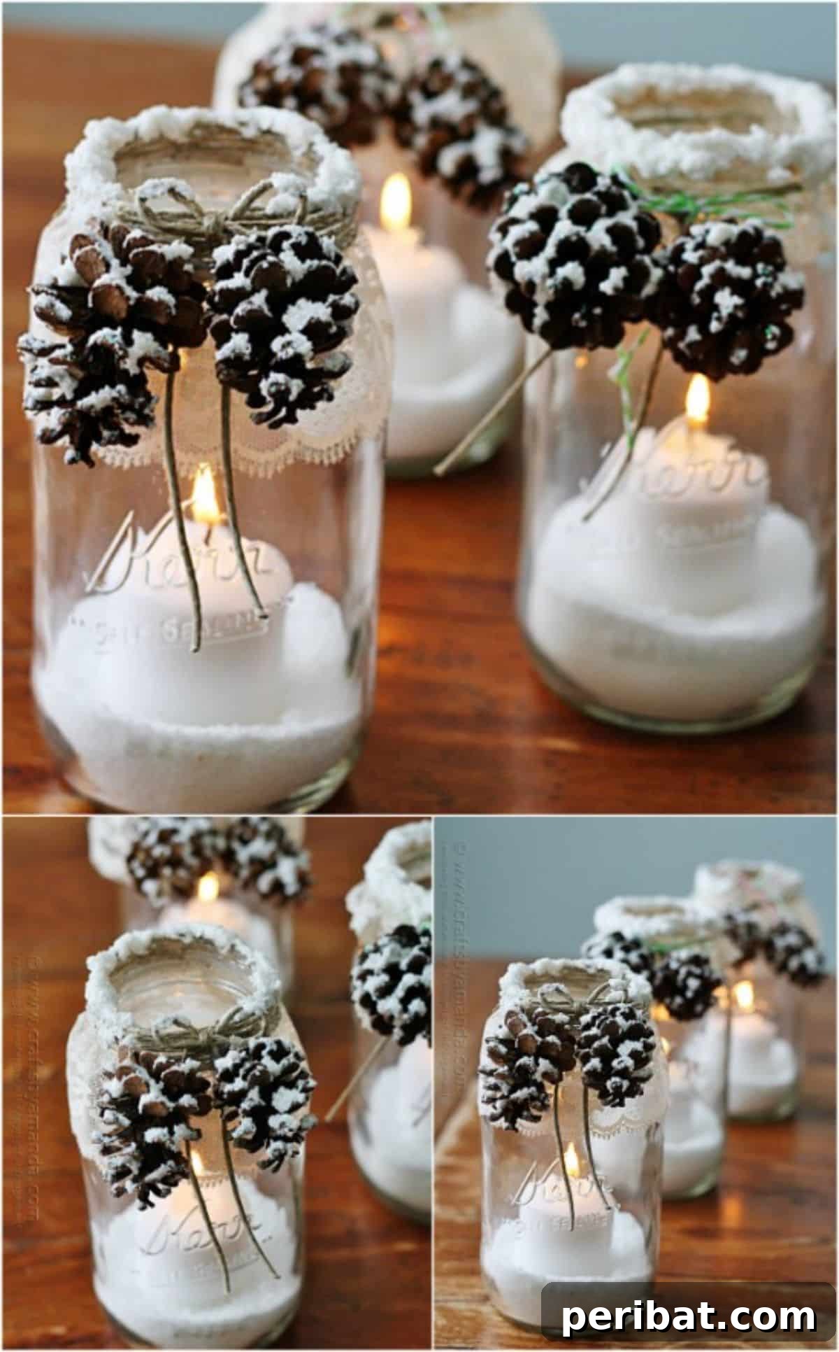 Snowcapped Pinecones