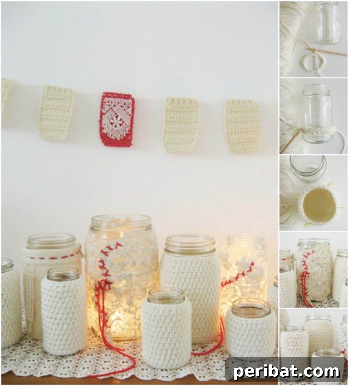 Crocheted Jar Cluster