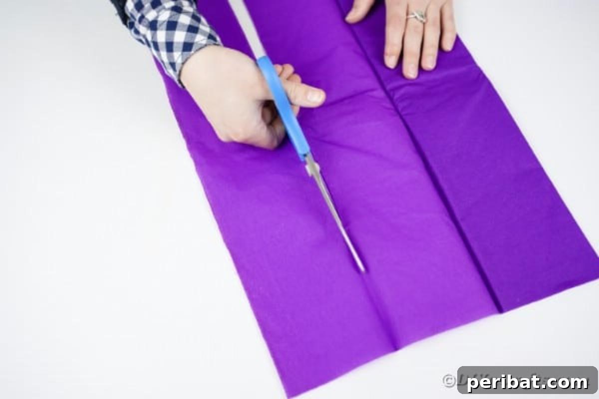 Crafting Elegant Tissue Paper Roses Step by Step 8 Cutting tissue paper