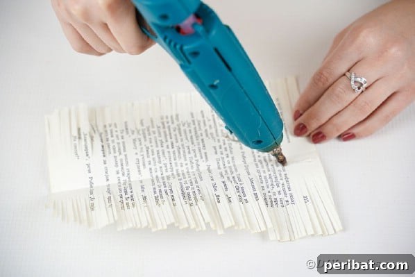 Gluing book page together