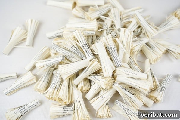Pile of paper fringe flowers