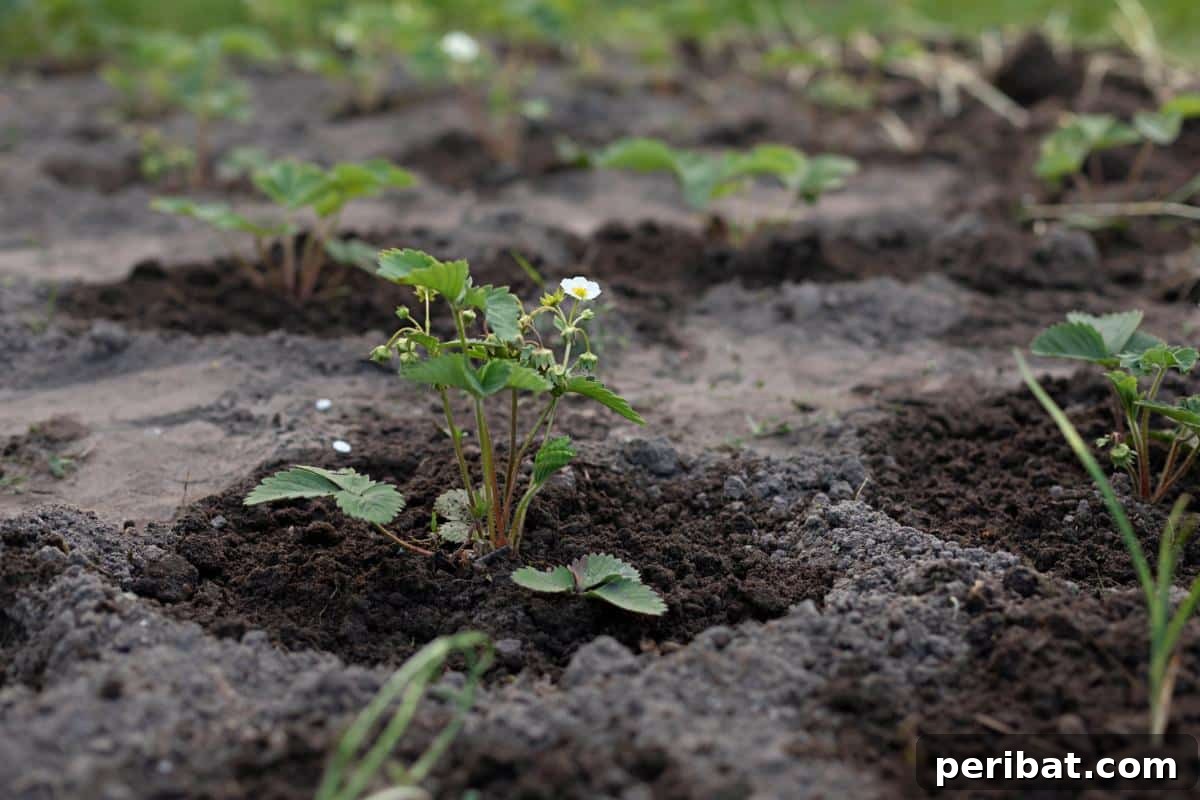 Achieve Perfect Strawberries: 27 Essential Gardening Tips 19 Freshly planted strawberries.