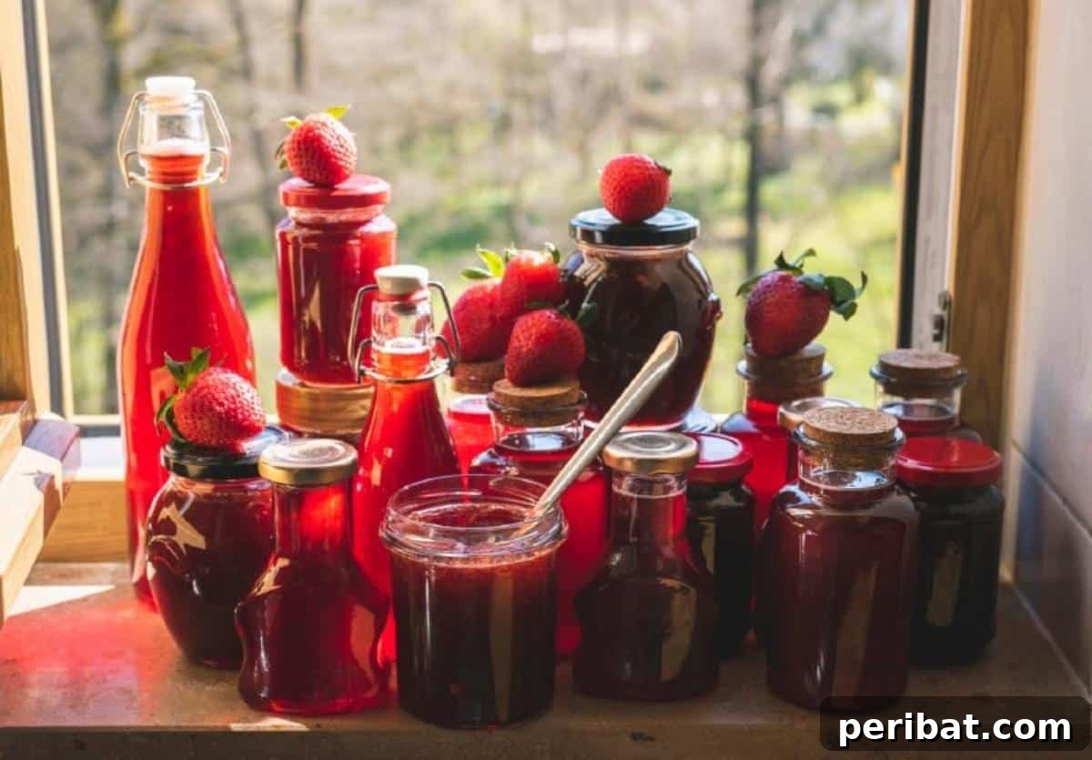 Achieve Perfect Strawberries: 27 Essential Gardening Tips 22 Ripe strawberries with strawberry products on the table.