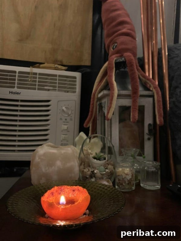Essential Summer Hacks for a Stress-Free Season 21 Orange peel candle burning