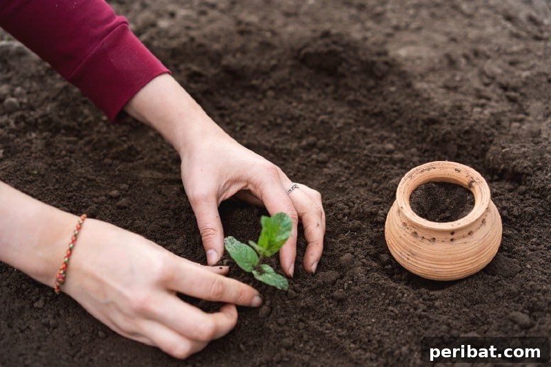 30 Easy-Care Fruits and Vegetables for Beginner Gardeners 14 Lush green mint leaves growing in a garden.