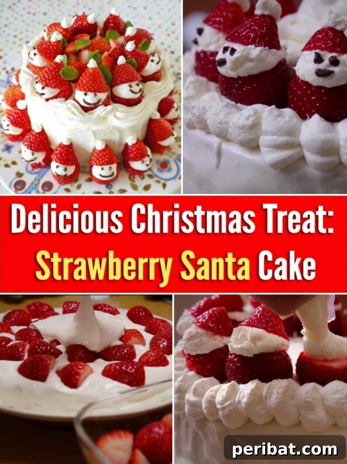 Delicious Christmas Treat: Strawberry Santa Cake - Yummy awesomeness!!