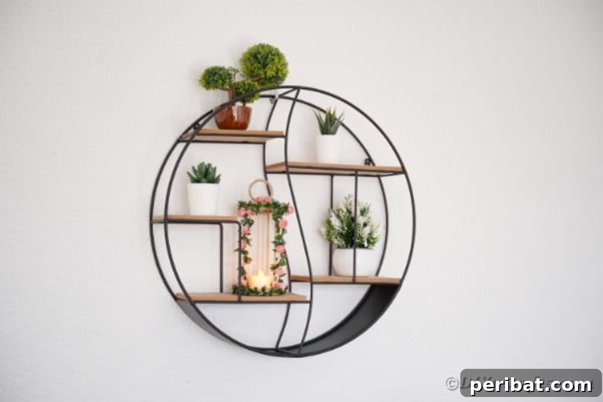 Enchanted Garden Birdcage Luminary 5 DIY birdcage candle holder displayed on a wire shelf, showcasing a different styling option.