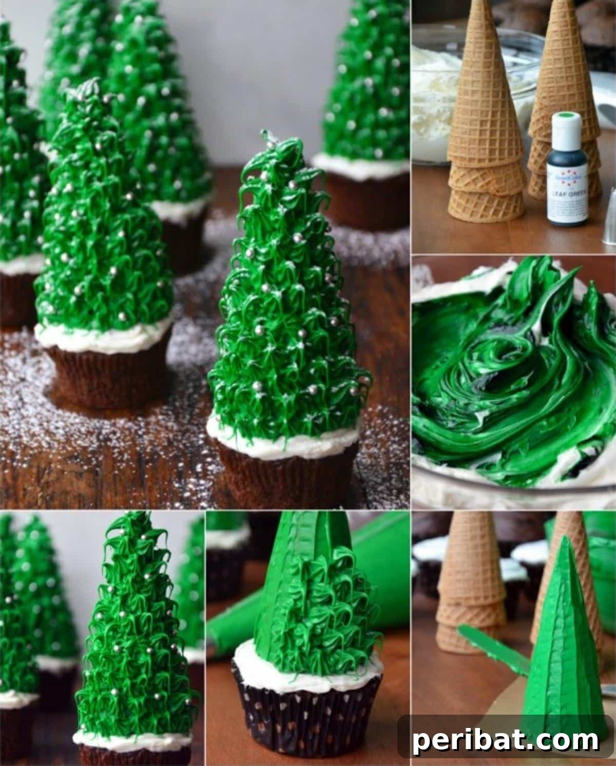 Crown Yourself Christmas Queen with Genius Tree Cupcakes 2 These Insanely Clever Christmas Tree Cupcakes will make You the Christmas Queen!