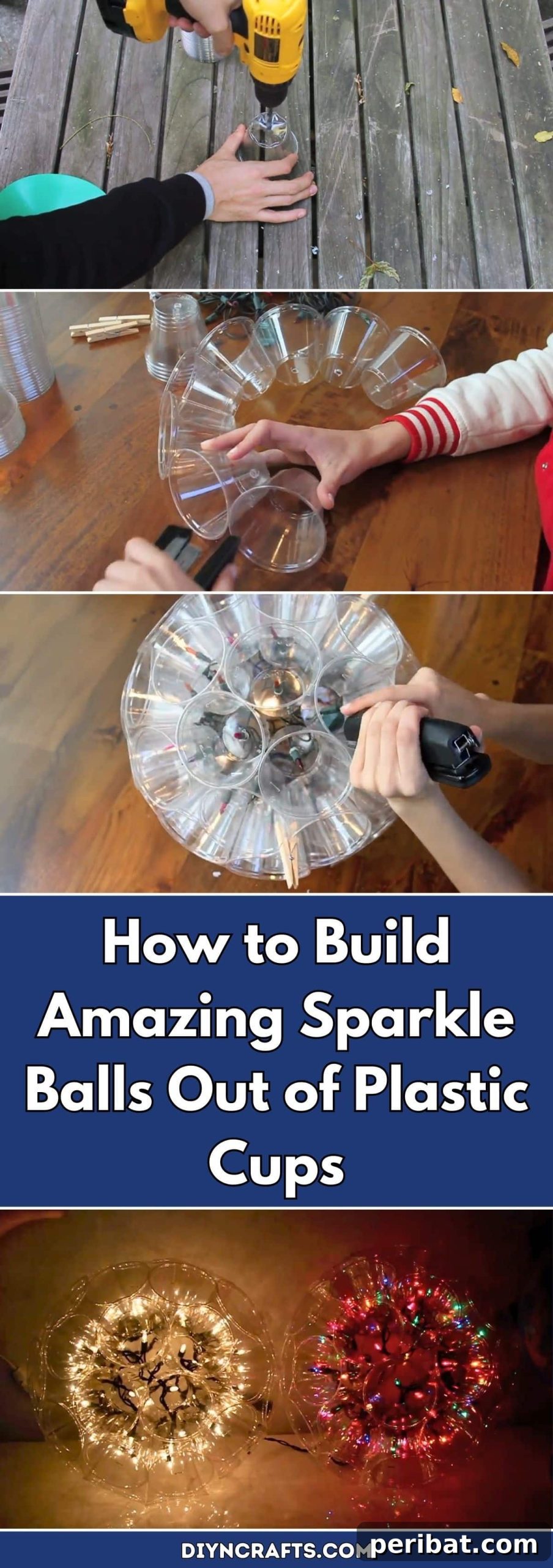 Transform Plastic Cups into Dazzling Sparkle Balls 2 How to Build Amazing Sparkle Balls Out of Plastic Cups pinterest image