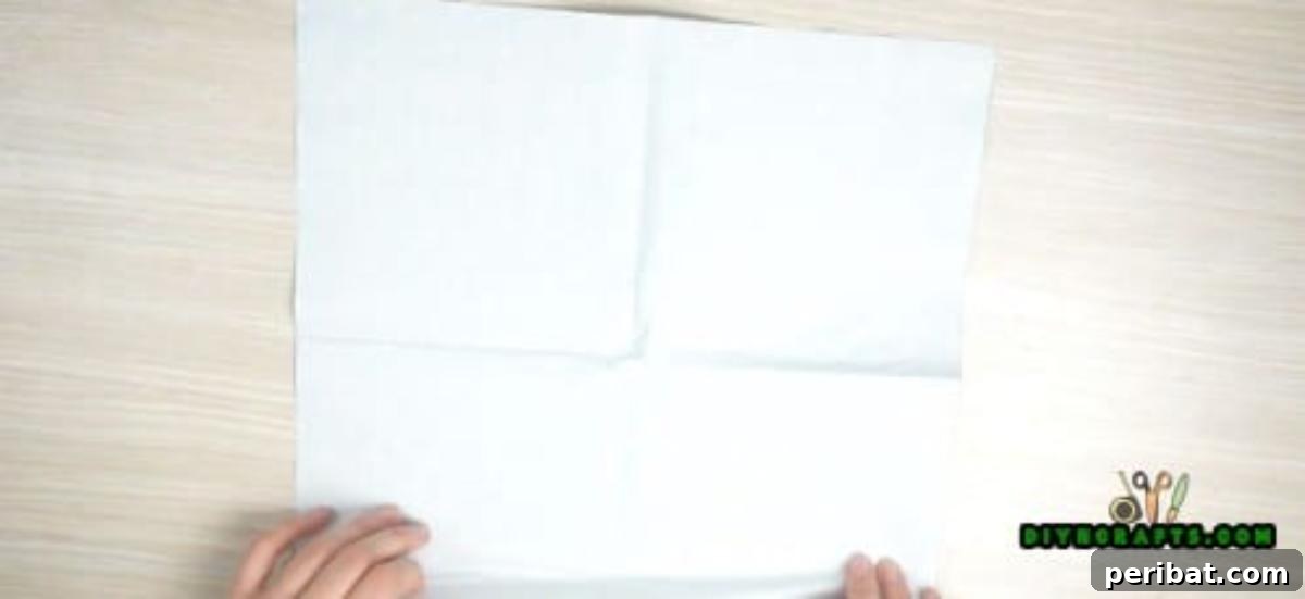 5 Instant Napkin Folds to Amaze Your Guests 16 Fan Napkin Step 1: Initial Folds for Crease Lines